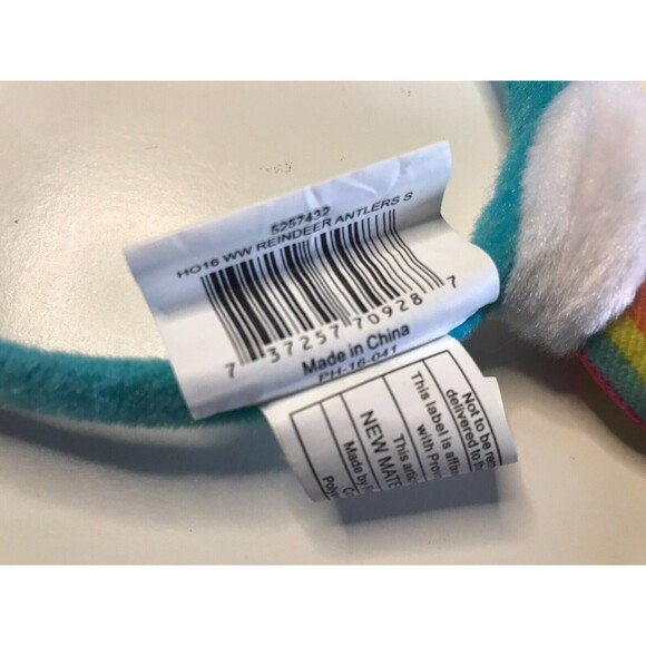 New Rainbow Pet Antlers Holiday Christmas Headband Reindeer Costume Small - Picture 4 of 5